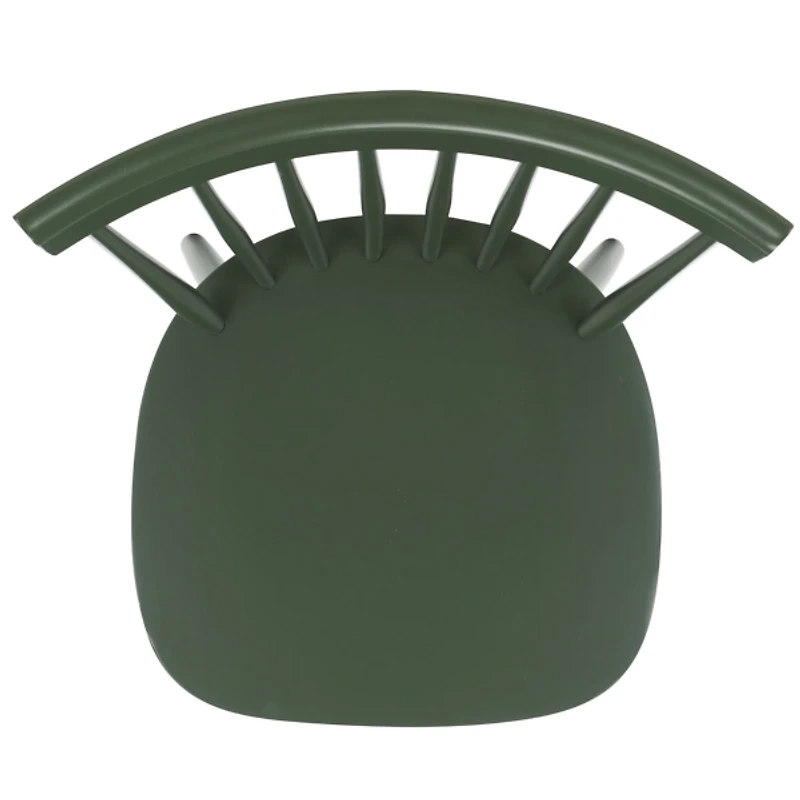 Dark Green Parker Spindle Dining Chairs, Set of 2