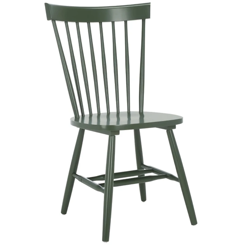 Dark Green Parker Spindle Dining Chairs, Set of 2