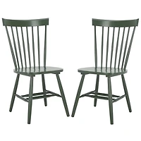 Dark Green Parker Spindle Dining Chairs, Set of 2