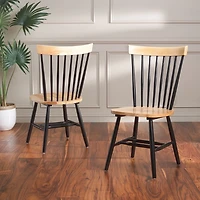 Two-Tone Parker Spindle Dining Chairs, Set of 2