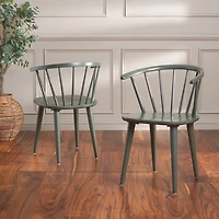 Dark Green Blanchard Dining Chairs, Set of 2