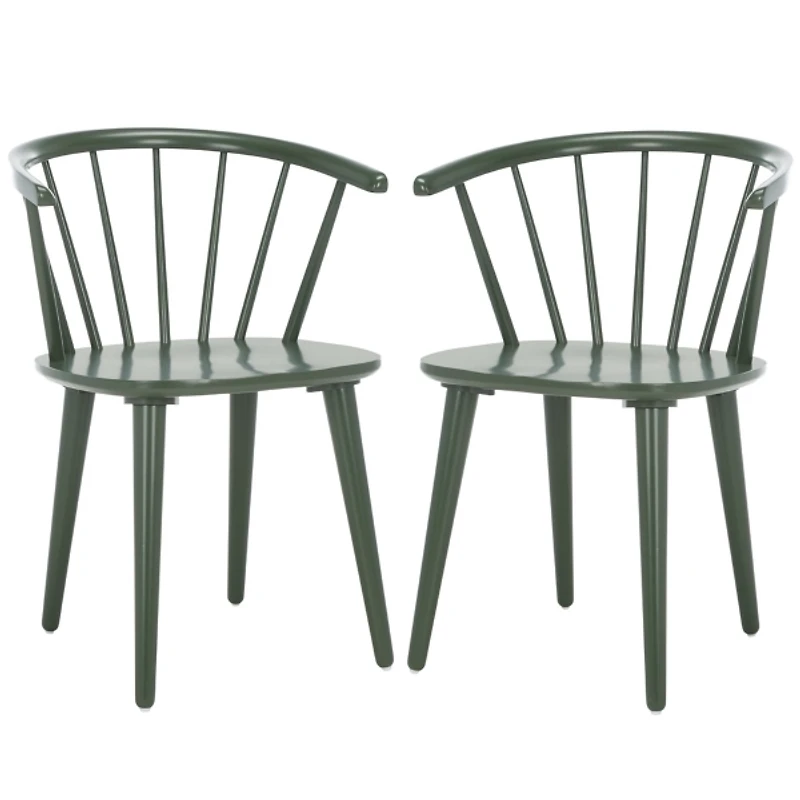 Dark Green Blanchard Dining Chairs, Set of 2