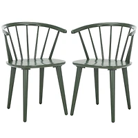 Dark Green Blanchard Dining Chairs, Set of 2