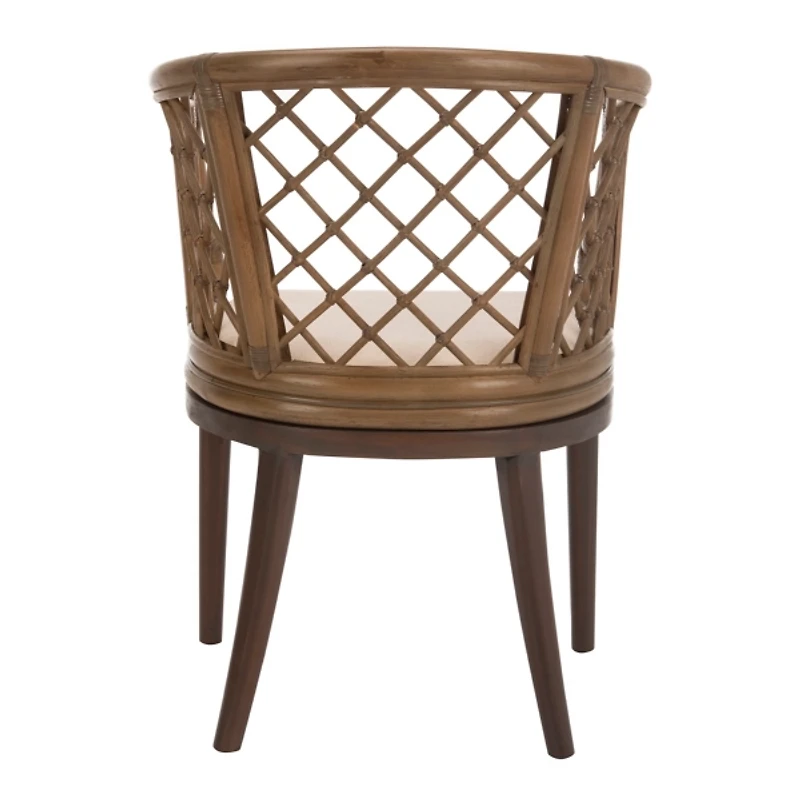 Dark Rattan Curved Back Carlotta Accent Chair