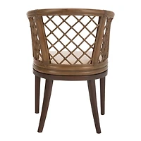 Dark Rattan Curved Back Carlotta Accent Chair