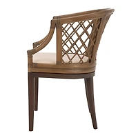 Dark Rattan Curved Back Carlotta Accent Chair