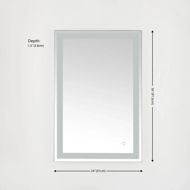 Hyatt LED Rectangular Wall Mirror