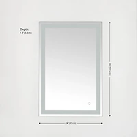 Hyatt LED Rectangular Wall Mirror