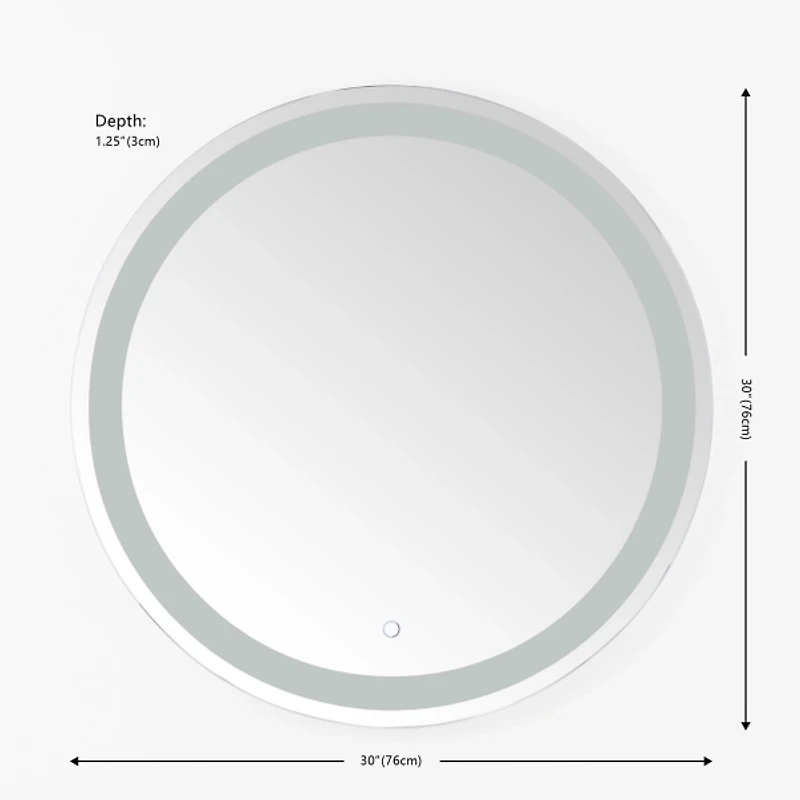 Round Caspar LED Wall Mirror