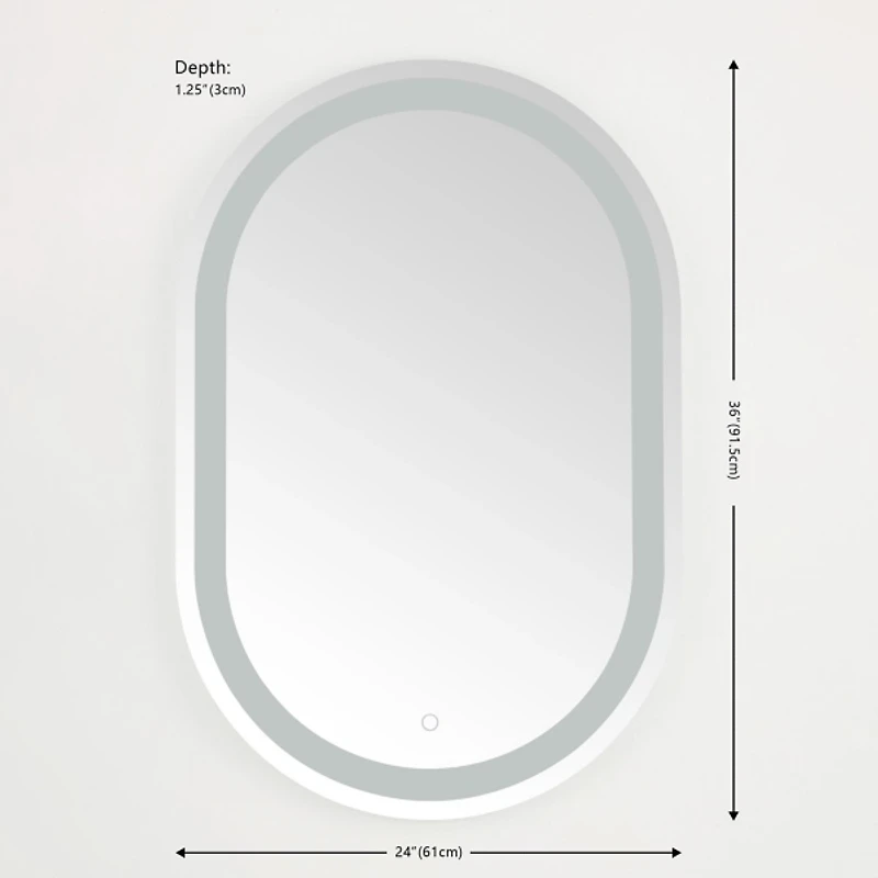 Oval Crosby LED Wall Mirror