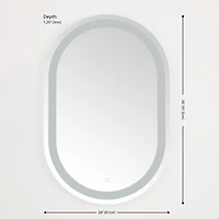 Oval Crosby LED Wall Mirror