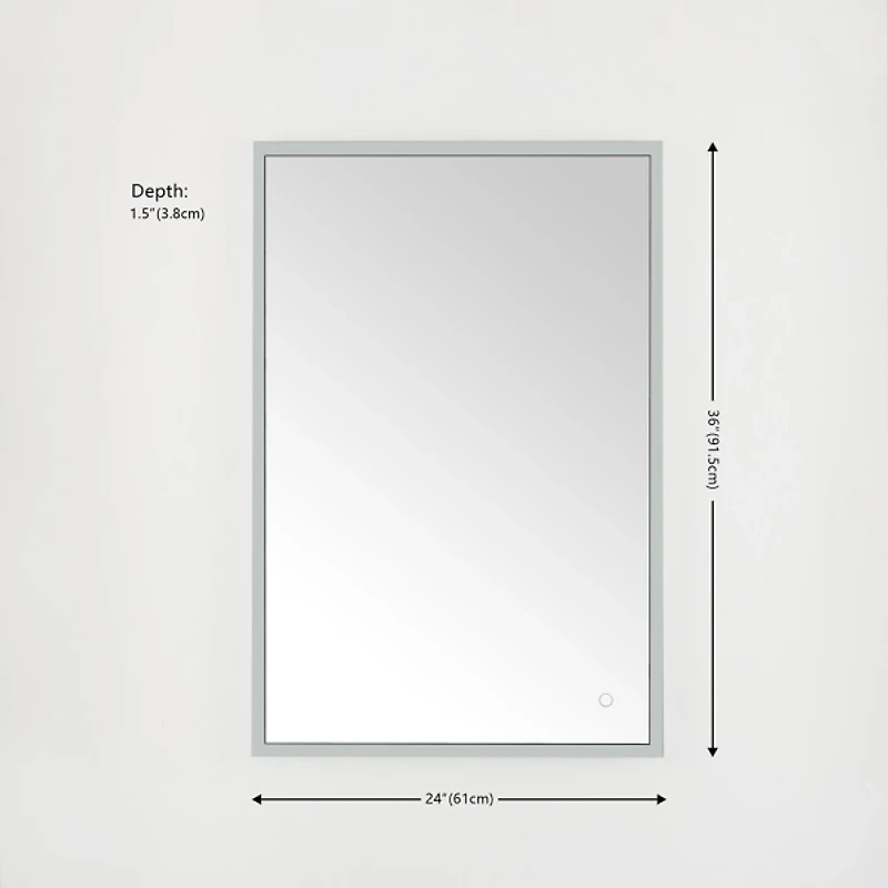 Houston LED Rectangular Wall Mirror