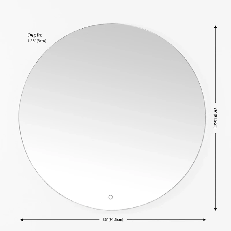 Round Ashden LED Wall Mirror