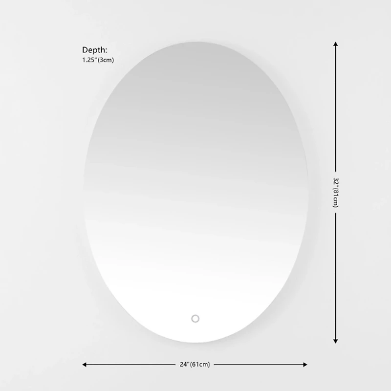 Oval Nolan LED Wall Mirror