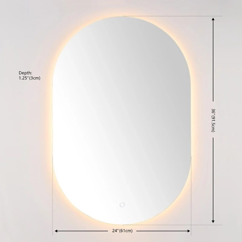 Oval Jax LED Wall Mirror