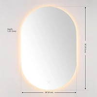 Oval Jax LED Wall Mirror
