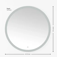 Round Whit LED Wall Mirror