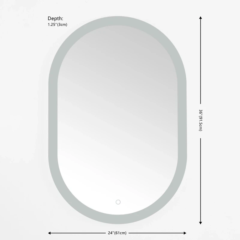 Oval Wes LED Wall Mirror