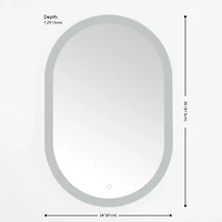 Oval Wes LED Wall Mirror