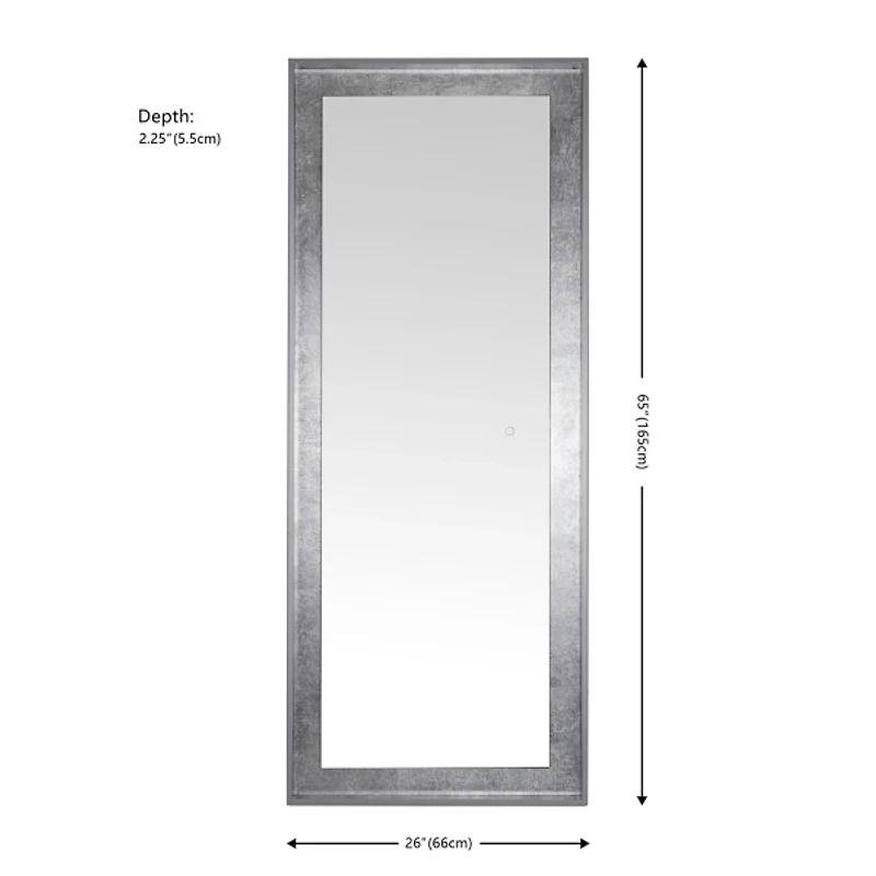 Montauk Silver LED Full Length Mirror