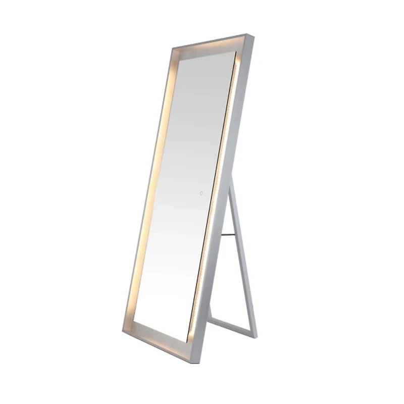 Montauk Silver LED Full Length Mirror