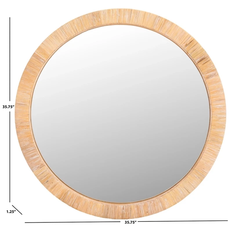 Natural Wood Wrapped Mila Wall Mirror