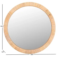 Natural Wood Wrapped Mila Wall Mirror