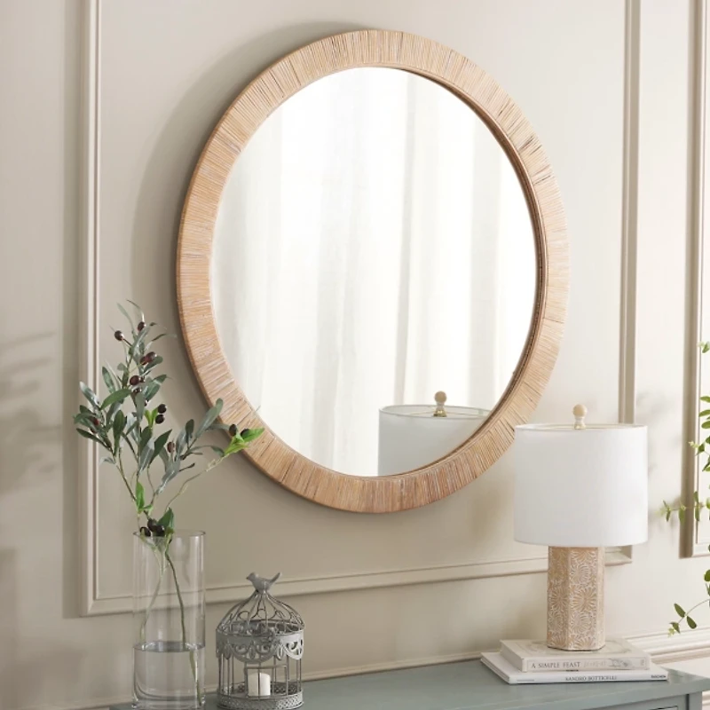 Natural Wood Wrapped Mila Wall Mirror