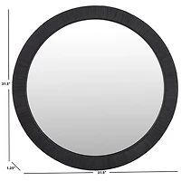 Black Wood Wrapped Nellie Wall Mirror