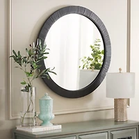 Black Wood Wrapped Nellie Wall Mirror