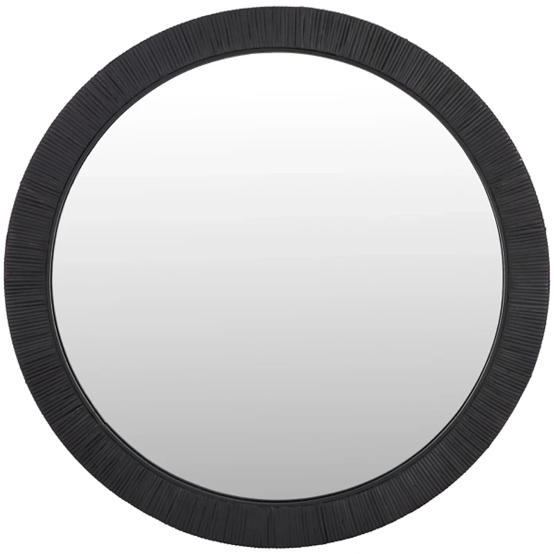 Black Wood Wrapped Nellie Wall Mirror