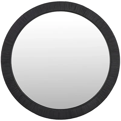 Black Wood Wrapped Nellie Wall Mirror