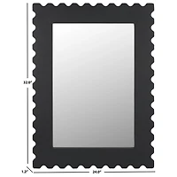 Black Angular Scalloped Nadia Wall Mirror