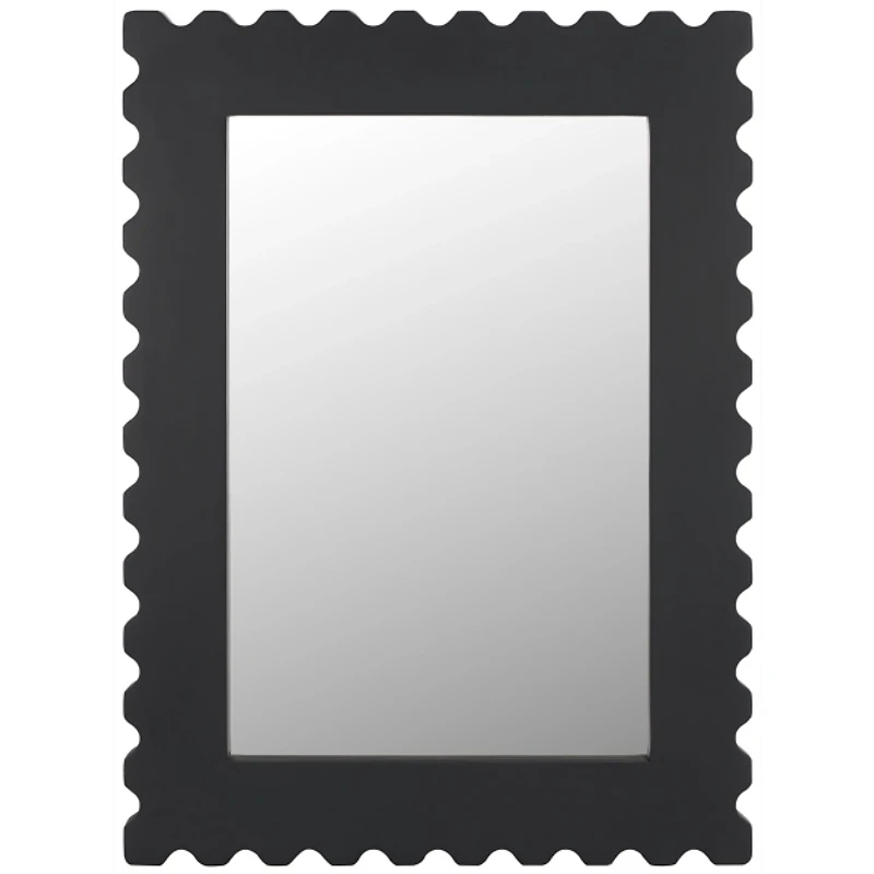 Black Angular Scalloped Nadia Wall Mirror