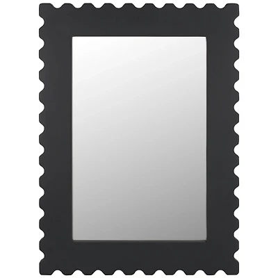 Black Angular Scalloped Nadia Wall Mirror