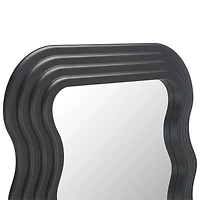Black Wavy Mayha Leaner Mirror