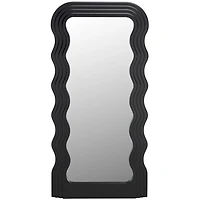 Black Wavy Mayha Leaner Mirror