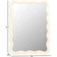 Cream Wavy Izara Wall Mirror