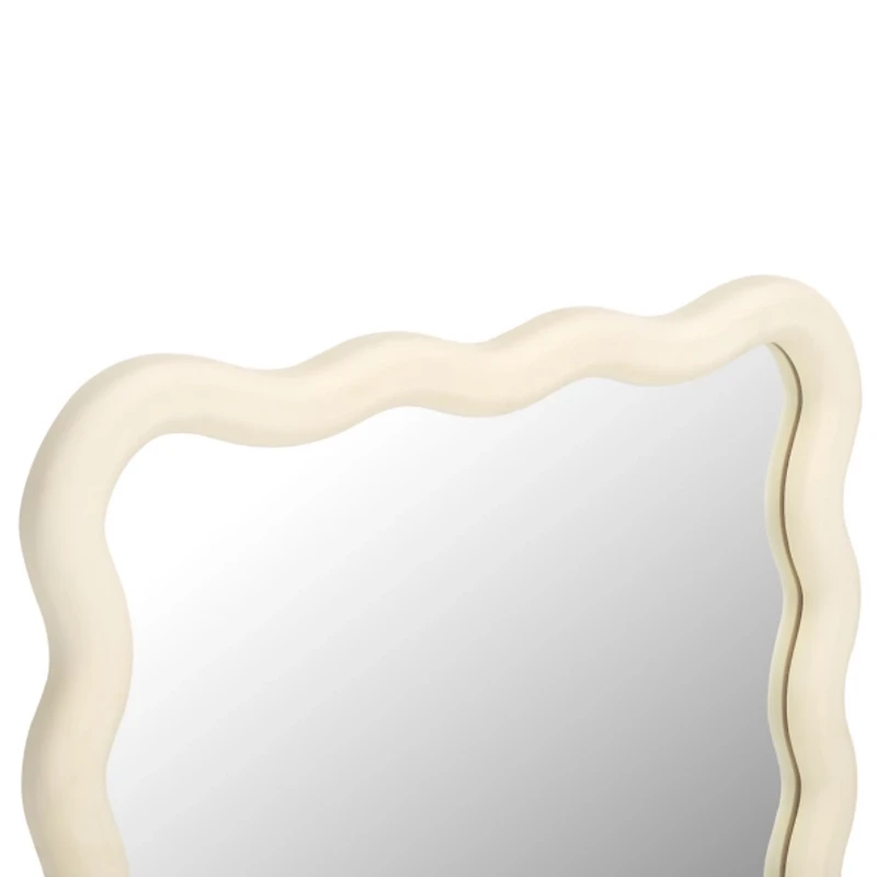Cream Wavy Izara Wall Mirror