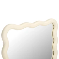 Cream Wavy Izara Wall Mirror