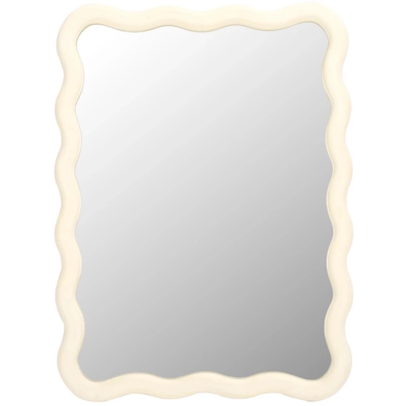 Cream Wavy Izara Wall Mirror
