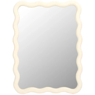 Cream Wavy Izara Wall Mirror