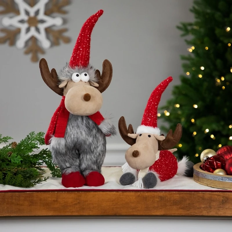 Plush Standing Moose Decoration