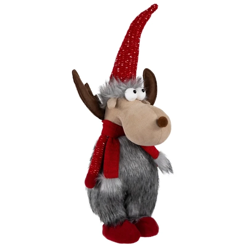 Plush Standing Moose Decoration