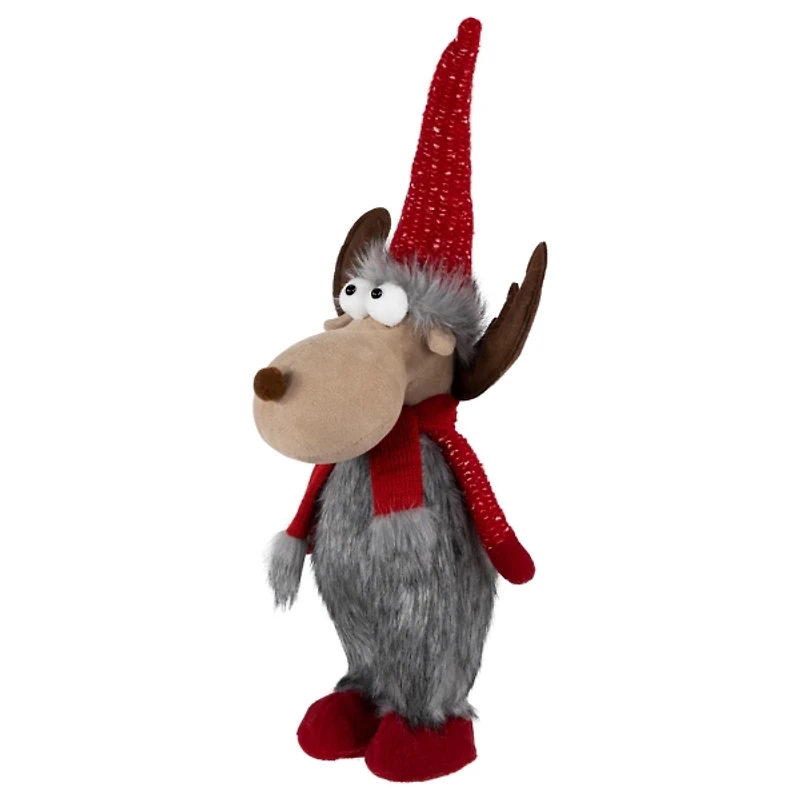 Plush Standing Moose Decoration