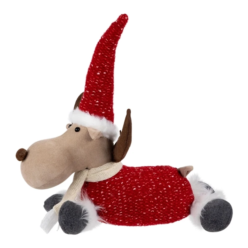 Plush Laying Moose Decoration