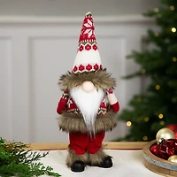 Standing Gnome with Red Knitted Christmas Outfit