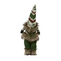 Standing Gnome with Green Knitted Christmas Outfit