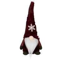 Red Gnome with LED Snowflake
