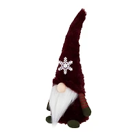 Red Gnome with LED Snowflake